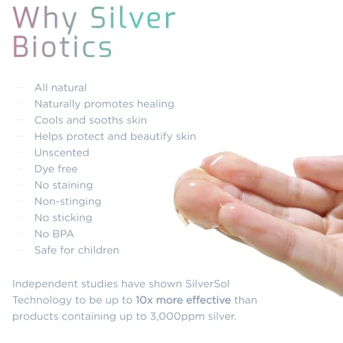 Silver Biotics Colloidal Silver Gel NanoSilver 20 PPM Healing & Soothing Gel Great For
