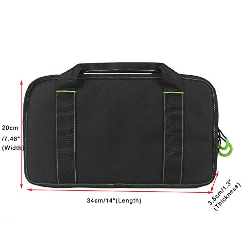 Kylebooker Single Pistol Case Tactical Handgun Bag (Black with Green)