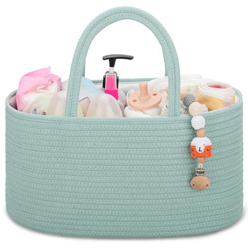 COMSE Diaper Caddy Organizer Light Green