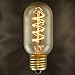 Y-Nut 1 Pack Edison Style Filament T45 Bulb, 40W 2700K Warm White, Vintage Style Short Tube Bulb, Spiral Filament