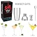 Mngarista 24 oz Cocktail Shaker Set - Drink Shaker - Bartender Kit - Stainless Steel Martini Shaker with Double Jigger and Stainless Steel Straw