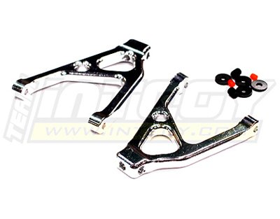 Integy Hobby RC Model T3420SILVER Alloy Rear Upper Arms for 1/16 Traxxas Slash VXL & Rally