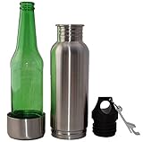 Bottle Armour Stainless Steel Bottle Koozie Insulator with Bottle Opener