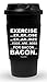 Funny Guy Mugs Eggs Are Sides For Bacon Travel Tumbler With Removable Insulated Silicone Sleeve, Black, 16-Ounce