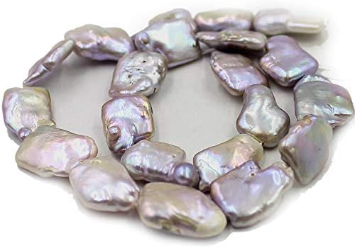 SR BGSJ Jewelry Making 12-14mm Reborn Square Baroque Freshwater Pearl Spacer Loose Beads Strand 15"
