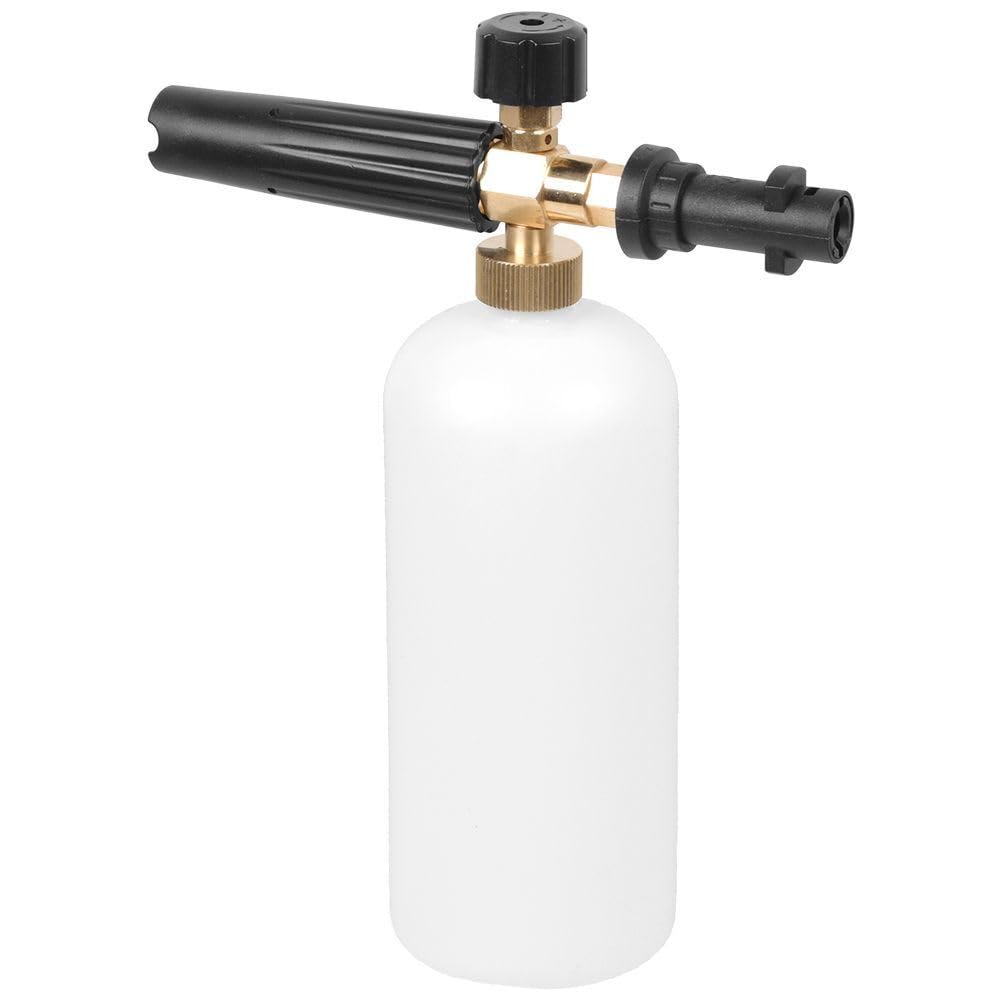 YUET Snow Foam Gun Lance for Karcher K2 K3 K4 K5 K6 K7 Kärcher Series Cannon Pressure Washer 1 L Jet Bottle Adjustable Soap Generator Pot Dispenser Foamer Hose with Connector Sprayer Nozzle (Plastic)