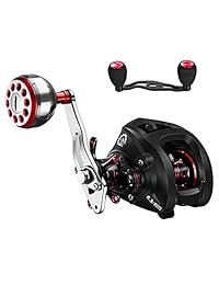 DONVI Baitcasting Carretes con sistema de freno doble   6.3: 1 Baitcasters Carrete de pesca de agua salada o de agua dulce   10 + 1 rodamientos de bolas de acero inoxidable blindados Carretes de Baitcast con mango de carrete de pesca gratuito