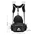 MALEDEN Lightweight Water Resistant Waist Pack Bag with Water Bottle Holder and Shoulder Backpack (Black)