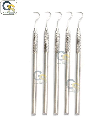 G.S DENTAL SINGLE ENDED EXPLORER FOR CAVITY DENTAL EXAMINATION PROBES SET OF 5 NEW