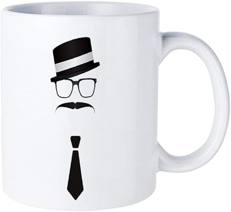 Amazon Co Jp 帽子の口ひげマグカップ おしゃれ セラミック コーヒーマグ 創意コップ かわいい ティーカップ 330ml ホーム キッチン