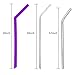 Tomnk Reusable Straws Set 6 PCS Silicone Rubber Straws for 20 30oz Yeti Tumbler/Rtic Straws,4 PCS Stainless Steel Straws and 3 Cleaning Brushes