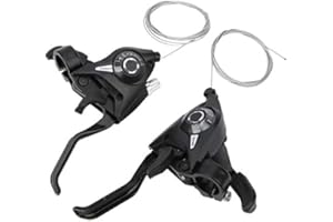 Bike Levers Shifter,3x7 21 Speed Brake and Shifter Levers Combination Set with Cable for Mountain Road BMX MTB