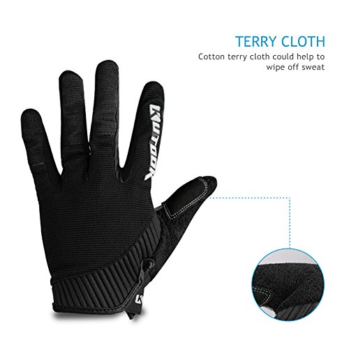 image for INBIKE KUTOOK Mountain Bike Gloves, Gel Padded Cycling Gloves Full Fin