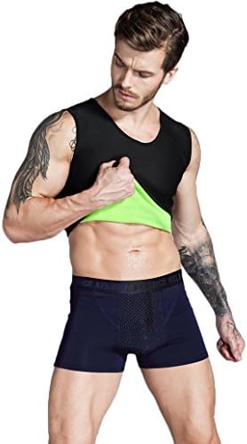 Hot Mens Body Building Sauna Tank Top Fat Burning Workout Sweat Vest to Lose Weight by Wonder Shaper