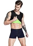 Hot Mens Body Building Sauna Tank Top Fat Burning Workout Sweat Vest to Lose Weight by Wonder Shaper