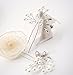 Unicra Wedding Hair Pins for Bride- Bridal Hair Accessories for Bridesmaids and Flower Girls(pack of 2)
