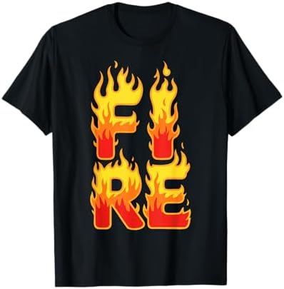 Amazon.com: Lit Fire Flame Hot Burning Beach T-Shirt : Clothing