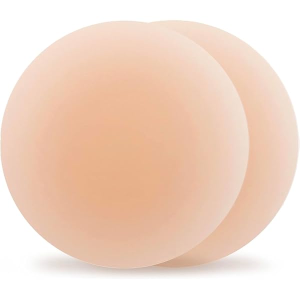 Cache-Tétons Silicone Invisibles - 2 Paires Réutilisables | Couleur Chair Taille Unique