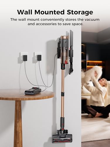 Proscenic P11 Ultra Cordless Vacuum Cleaner, 55KPa/50Mins/550W Stick Vacuum with Self-Standing, Wall Mount, Anti-Tangle, Adjustable Telescopic Pole, for Pet Hair, Hard Floor & Carpet