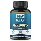 Keto Vida Alpha Brain Support Nootropic Capsules for Focus, Energy, and Concentration - The Ultimate Brain Booster; 60 Capsules