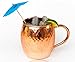 Inspired Basics Solid Copper Moscow Mule No Tin or Nickel Lining Mug Hammered Type Copper Mug 16 Oz Capacity by Inspired Basics