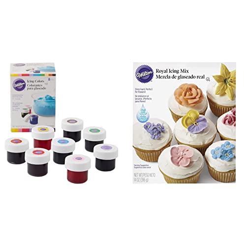 Wilton Icing Colors, 8Count Icing Colors, (Packaging May vary) & Royal