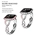 TOYOUTHS Bling Bracelet Compatible with Fitbit Versa Bands for Women Stainless Steel Wristbands Replacement Dressy Metal Strap Silver+Rose Gold