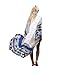 Jeasona (TM) Womens Loose Kimono Maxi Cardigan Beach Dress Bikini Cover Up White and Blue One Size
