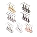 Earring Wire Hooks, 28 Pieces 7 Colors Dangle Tray Earring Settings with 12mm Glass Cabochon Clear Dome for DIY Jewelry Making (Colorful)