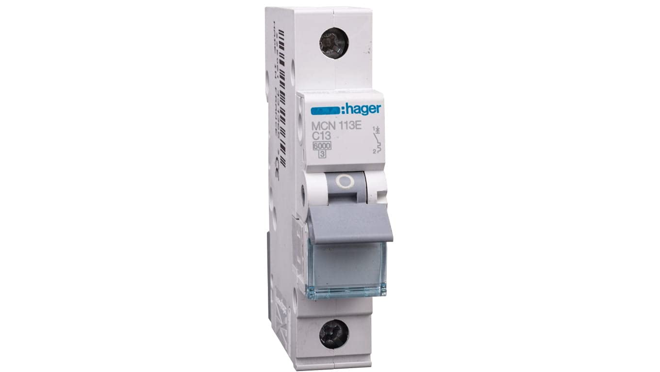 Hager Polo 3250614313653 Circuit Breaker 1P C 13A 6kA AC MCN113E