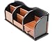 Cherry Brown Wooden Office Desk Organizer With Multiple Shelves/Racks and 1 Drawer for Office Supplies and Desk Accessories - Can be Used on Desktop|Table|Counter in Kitchen or At Work