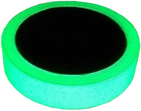 Glow in the Dark Green Luminous Tape Sticker 20 feet Length x 0.8 inch width: Removable, Waterproof, Photoluminescent