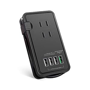 [qc3.0 急速充電 ] Ewin 電源タップ usb充電ポート付 急速 usb コンセント ac アダプター 一体式 3個口 4USBポート