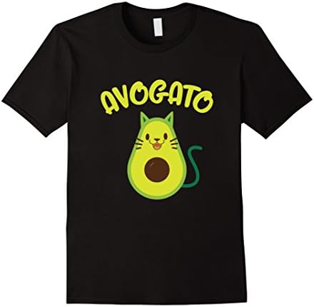 Mens Funny Avogato Spanish Avocado Cat T-Shirt XL Black