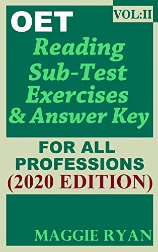 OET Reading (5 sets) For All-Professions by Maggie Ryan: Updated OET Preparation Book: VOL. 2, 2020 Edition (OET Reading Books by Maggie Ryan)