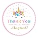 PartyNow Unicorn Stickers Pack of 40 | Single Use Cute Stickers for Unicorn Themed Party, Unicorn Party Favors, Unicorn Party Supplies | 2 Inch Round Rainbow Stickers for Laptop, Envelopes