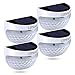 KBP Solar Fence Lights Outdoor Decorative Garden Lights Waterproof Wall Lights for Patio, Yard, Stairway (White)