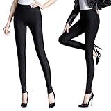 KJAHSLK Women Fashion Tights Winter Outdoor Thick Shiny Fleece Leggings Pants
