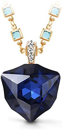 TK Beauty Women Luxury Swarovski Element Crystal Decoration Pendant Necklace "The Shield Of Love"