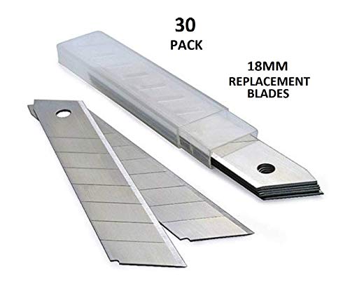 BRUFER 215154 30-Pack 18MM Utility Knife Replacement Blades, Snap off Replacement Knife Blades for Retractable Box Cutters and Knives, Hobby, Craft Knife - Bulk pack of 30 Blades - Thumbnail 3