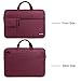 MOSISO Laptop Shoulder Bag Compatible with MacBook Air/Pro, 13-13.3 inch Notebook, Polyester Flapover Briefcase Sleeve Case, Wine Red