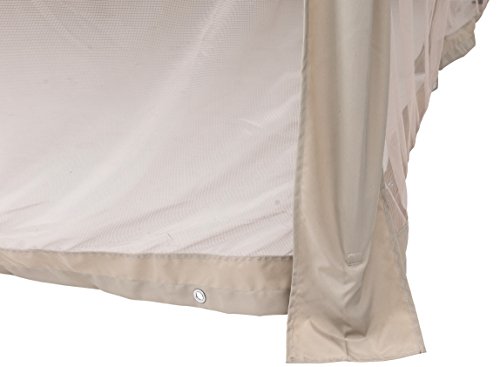 SORARA Gazebo Pavilion Fully Enclosed Heavy Duty Garden Canopy with Mesh Insect Screen, 10 x 13-Feet, Sand - Thumbnail 7