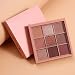 Natural Pink High Pigmented Eyeshadow Pallette 9 Colors,Haluoo 5 Shimmer+4 Nude Matte Waterproof Long Lasting Velvet Texture Blendable Light Pearl Pressed Glitter Pink Eyeshadow Pallet (Pink)thumb 1