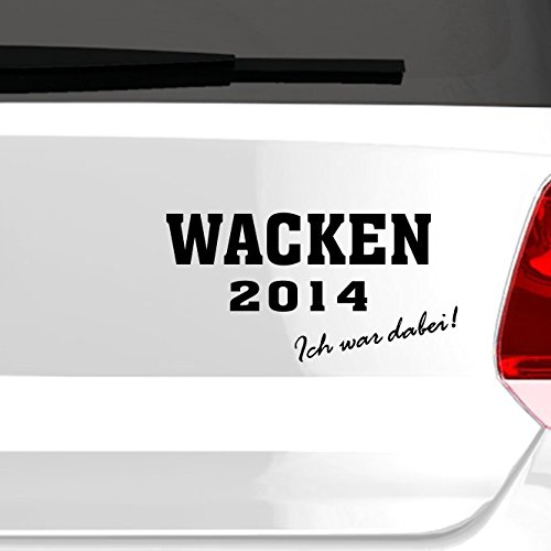 malango® Wacken 2014 Ich war dabei Autoaufkleber Autosticker Metall Music Aufkleber Sticker 110 x 56 cm gold gold 110 x 56 cm