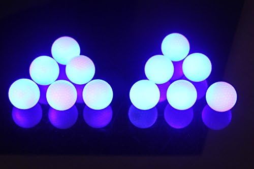 MAXZOLALED Golf Balls,Night Golf,Super Bright Led Golf Night Training Ball,glow in the dark (Blue 12 Pcs)
