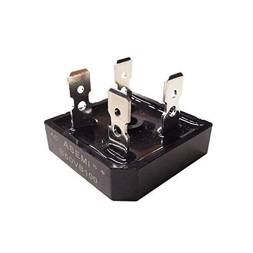 ASEMI S50VB60 (Pack of 5pcs) Through Hole Single Phase 50A600V Bridge Rectifier Diode 4 Pins for Generator…
