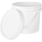 AKOLAFE 1 Pack Paint Bucket for Painting Empty Paint Cans 1 Gallon Plastic Paint Containers with Lids & Handles Paint Storage Containers 4 Quart Paint Cans with Lids Paint Pail for Leftover Paint
