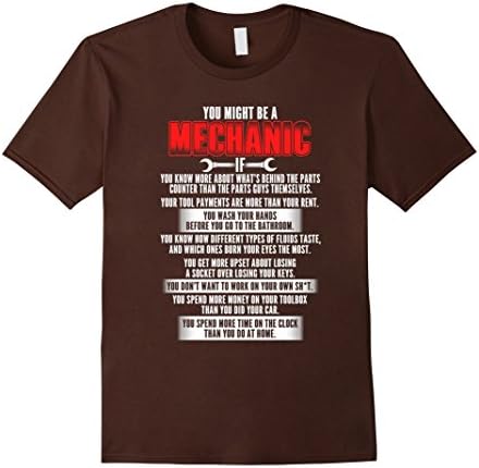 Men's Mechanic shirt You might be a Mechanic XL Brown