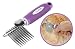 Poodle Pet Dematting Fur Rake Comb Brush Tool - with Long 2.5" Steel Safety Blades for Detangling Matted or Knotted Undercoat Hair, Safe Grooming Accessories for Dogs, Longhaired Cats, Rabbits, Horses primary