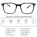 Livho Blue Light Blocking Computer Glasses Filter Blue Ray for Women Men Square TR90 Frame Anti Eyestrain (Matte Black)